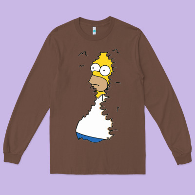 Homer In Hedges Classic Long Sleeve Tee Designed By Studioelite