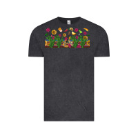 Vintage Black mexican sombrero guitar rose cactus libbey  cup Vintage Tee - BundleAndBundleShop