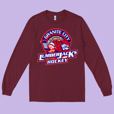 Granite City Lumberjacks Hockey Long Sleeve Tee Designed By Studioelite