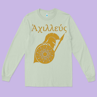 Achilles Son Of Peleus Long Sleeve Tee Designed By Studioelite