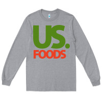 Heather Grey us foods design Long Sleeve Tee - StudioElite