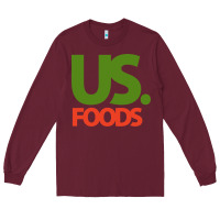 Burgundy us foods design Long Sleeve Tee - StudioElite