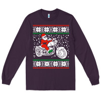 Plum santa ridin motocycle Long Sleeve Tee - StudioElite
