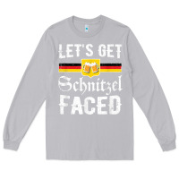 Moon Dust lets get schnitzel faced men women vintage oktoberfest t shirt Long Sleeve Tee - StudioElite