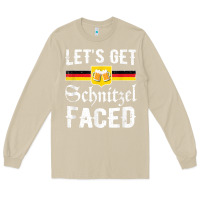 Mushroom lets get schnitzel faced men women vintage oktoberfest t shirt Long Sleeve Tee - StudioElite