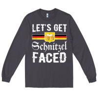 Smoke lets get schnitzel faced men women vintage oktoberfest t shirt Long Sleeve Tee - StudioElite