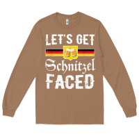 Toasted Coconut lets get schnitzel faced men women vintage oktoberfest t shirt Long Sleeve Tee - StudioElite