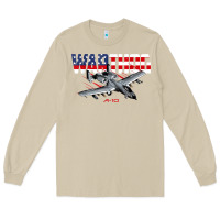 Mushroom Military Airplane A-10 Warthog American Flag Long Sleeve Tee - StudioElite