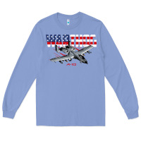 Colony Blue Military Airplane A-10 Warthog American Flag Long Sleeve Tee - StudioElite