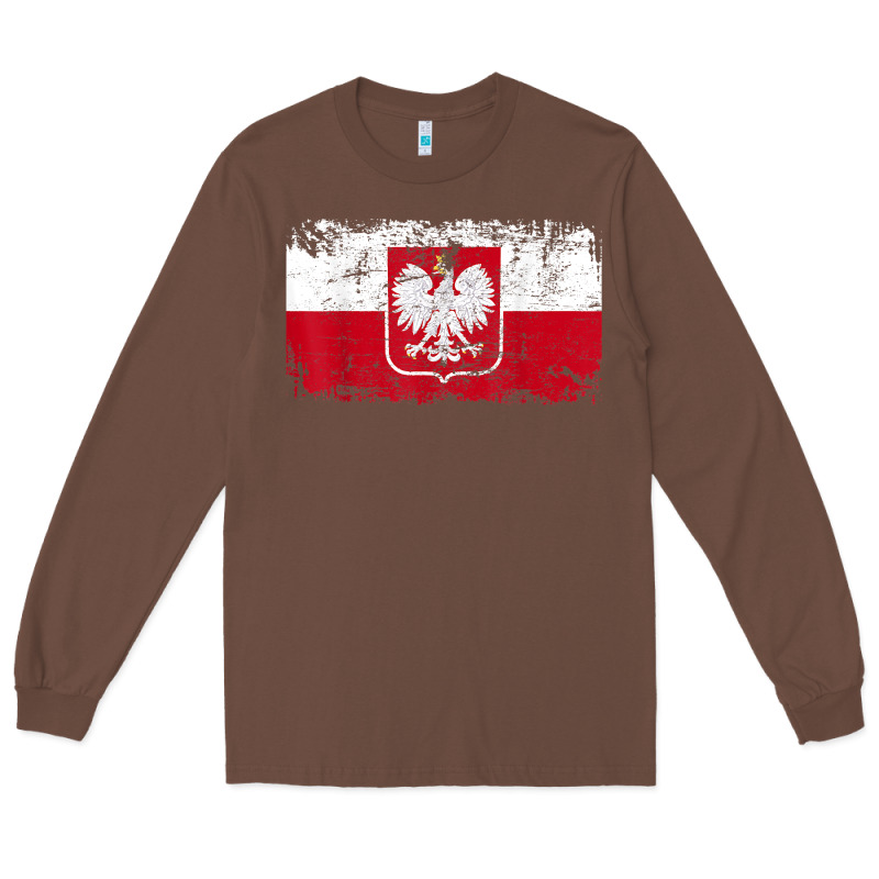 Poland Polska Flag Vintage  Men Women Kids  Poland T Shirt Long Sleeve Tee by StudioElite | Teevron