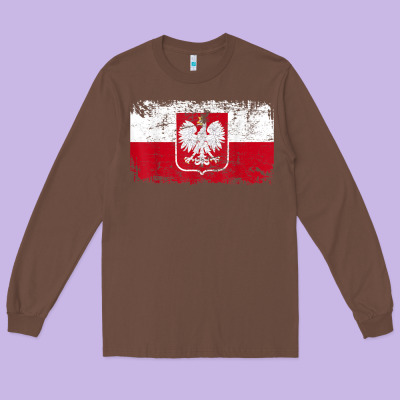 Poland Polska Flag Vintage  Men Women Kids  Poland T Shirt Long Sleeve Tee Designed By Studioelite