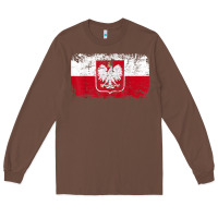 Chestnut poland polska flag vintage  men women kids  poland t shirt Long Sleeve Tee - StudioElite
