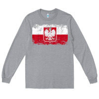 Heather Grey poland polska flag vintage  men women kids  poland t shirt Long Sleeve Tee - StudioElite
