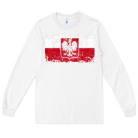 White poland polska flag vintage  men women kids  poland t shirt Long Sleeve Tee - StudioElite
