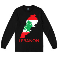 Black Lebanon Flag Cedar Tree Beirut Lebanese Arabic Arab Islam Long Sleeve Tee - StudioElite