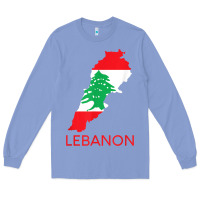 Colony Blue Lebanon Flag Cedar Tree Beirut Lebanese Arabic Arab Islam Long Sleeve Tee - StudioElite
