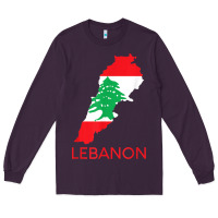 Plum Lebanon Flag Cedar Tree Beirut Lebanese Arabic Arab Islam Long Sleeve Tee - StudioElite