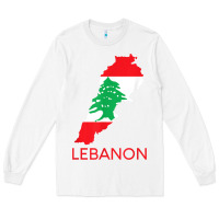 White Lebanon Flag Cedar Tree Beirut Lebanese Arabic Arab Islam Long Sleeve Tee - StudioElite