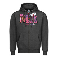 Charcoal Heather valentines day ma nurse Zipper Hoodie - RanaPortraitStore
