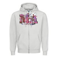 Dove Grey valentines day ma nurse Zipper Hoodie - RanaPortraitStore