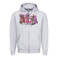 Heather Grey valentines day ma nurse Zipper Hoodie - RanaPortraitStore