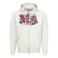 Oatmeal Heather valentines day ma nurse Zipper Hoodie - RanaPortraitStore