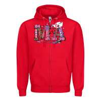 Red valentines day ma nurse Zipper Hoodie - RanaPortraitStore