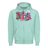 Seafoam valentines day ma nurse Zipper Hoodie - RanaPortraitStore