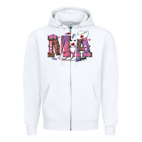 White valentines day ma nurse Zipper Hoodie - RanaPortraitStore