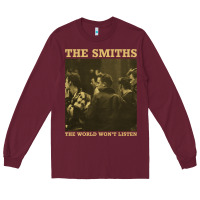 Burgundy the smiths the world won't listen gift men women Long Sleeve Tee - StudioElite
