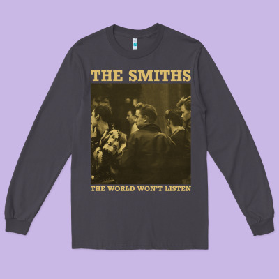 The Smiths The World Won't Listen Gift Men Women Long Sleeve Tee Designed By Studioelite