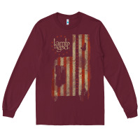 Burgundy lamb of god, pure american metal flag Long Sleeve Tee - StudioElite