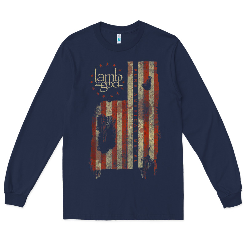 Lamb Of God, Pure American Metal Flag Long Sleeve Tee by StudioElite | Teevron