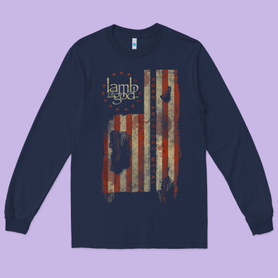 Lamb Of God, Pure American Metal Flag Long Sleeve Tee Designed By Studioelite