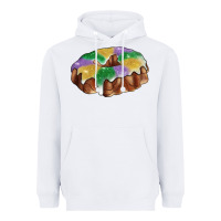 White Mardi gras king cake Heavyweight Hoodie - RanaPortraitStore