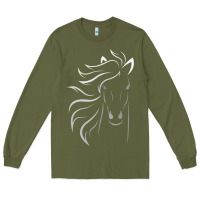 Army Green horse lover gifts Long Sleeve Tee - StudioElite