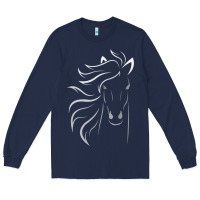 Navy horse lover gifts Long Sleeve Tee - StudioElite