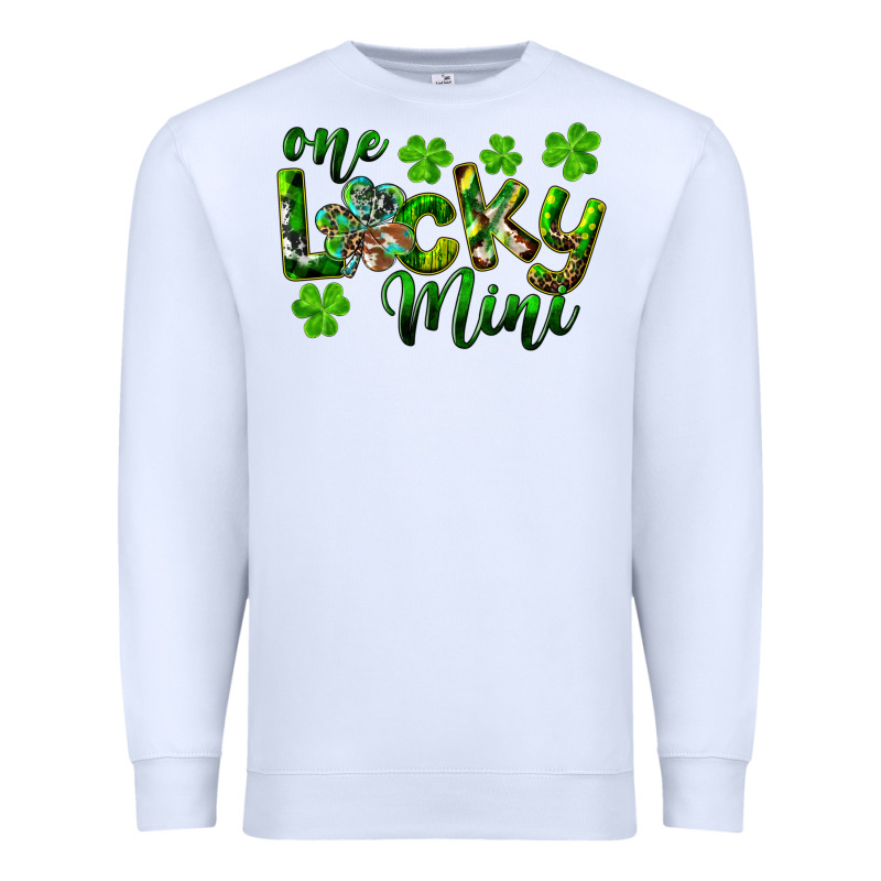 St. Patrick's Day One Lucky Mini Premium Sweatshirt by RanaPortraitStore | Teevron
