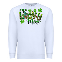 White St. Patrick's Day One Lucky Mini Premium Sweatshirt - RanaPortraitStore