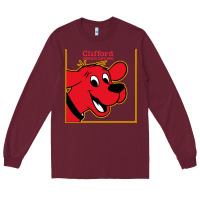 Burgundy clifford the big red dog Long Sleeve Tee - StudioElite