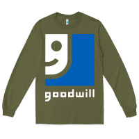 Army Green goodwill Long Sleeve Tee - StudioElite