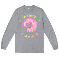 Heather Grey i run because i like donuts Long Sleeve Tee - StudioElite