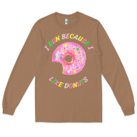Toasted Coconut i run because i like donuts Long Sleeve Tee - StudioElite