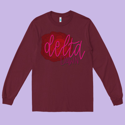Delta Dawn Classic Long Sleeve Tee Designed By Studioelite