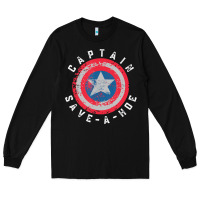 Black Captain Save-A-Hoe Vintage Funny Retro Long Sleeve Tee - StudioElite
