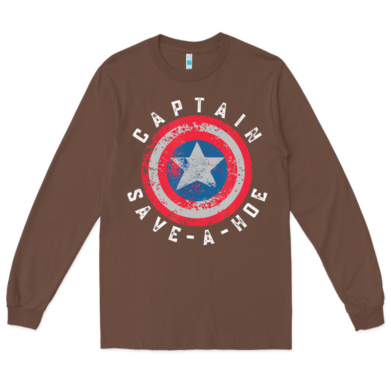 Captain Save-a-hoe Vintage Funny Retro Long Sleeve Tee by StudioElite | Teevron
