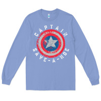 Colony Blue Captain Save-A-Hoe Vintage Funny Retro Long Sleeve Tee - StudioElite