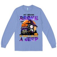 Colony Blue my broom broke so now i drive a j.e.e.p witch halloween t shirt Long Sleeve Tee - StudioElite