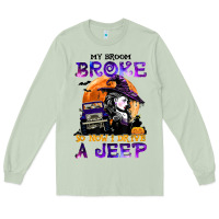Matcha my broom broke so now i drive a j.e.e.p witch halloween t shirt Long Sleeve Tee - StudioElite
