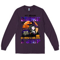 Plum my broom broke so now i drive a j.e.e.p witch halloween t shirt Long Sleeve Tee - StudioElite